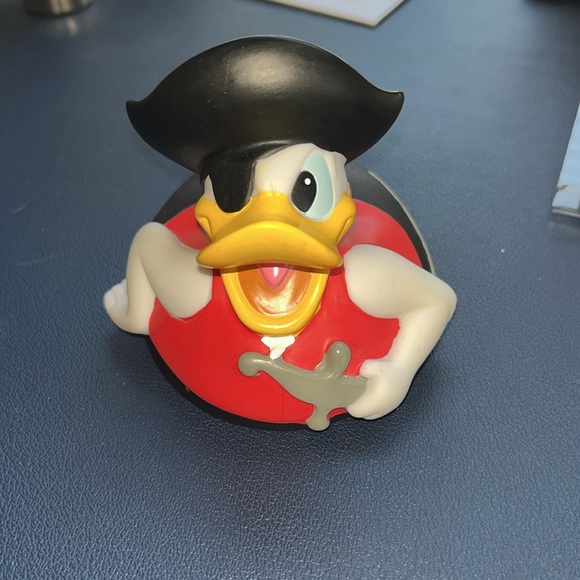 Vintage Disney Parks Pirates of the Caribbean Pirate Donald Duck Rubber Ducky - Picture 2 of 6